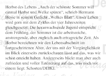 Herbst des Lebens