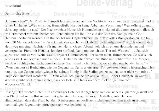 Der törichte Bote (Hümmelchen)