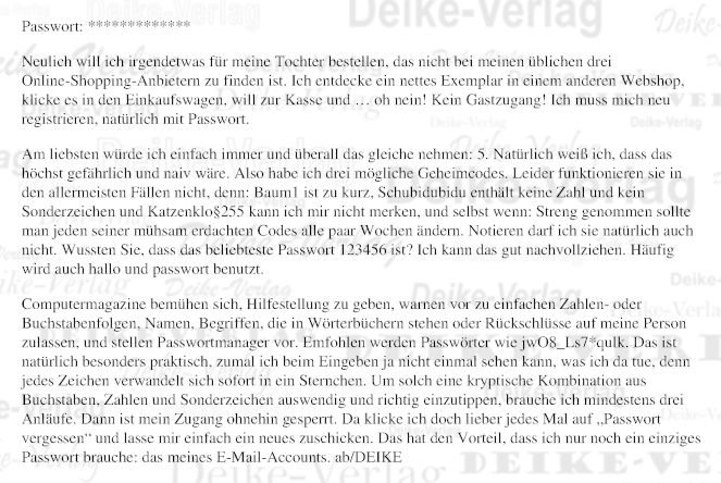 Passwort: *****