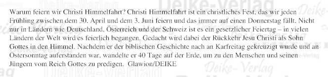 Warum feiern wir Christi Himmelfahrt?