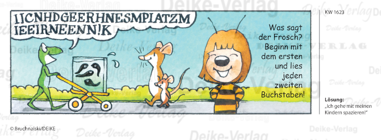 Ich gehe mit meinen Kinder spazieren - Irmi die Rätebiene KW 1623