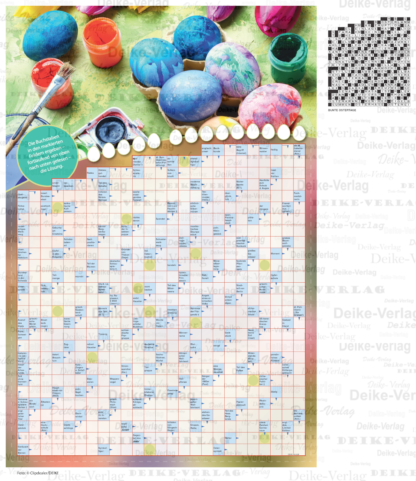 Bunte Ostertage (Schwedenrätsel) DIN A3