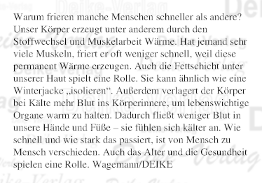 Warum frieren manche Menschen schneller als andere?