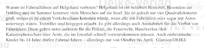 Warum ist Fahrradfahren auf Helgoland verboten?