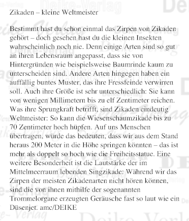 Die Zikaden