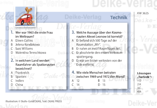 Raumfahrer - Quiz KW 3625