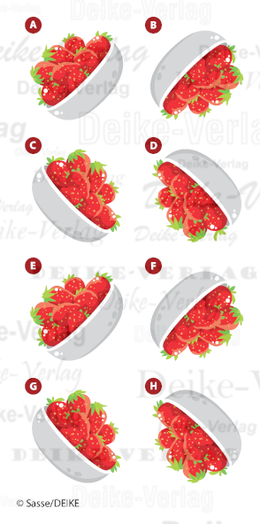 Erdbeerschälchen - Einer fällt aus der Reihe