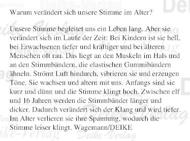 Warum verändert sich unsere Stimme im Alter?