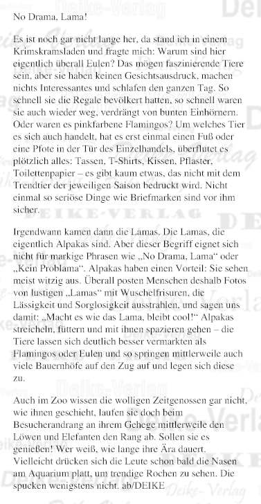 No Drama, Lama