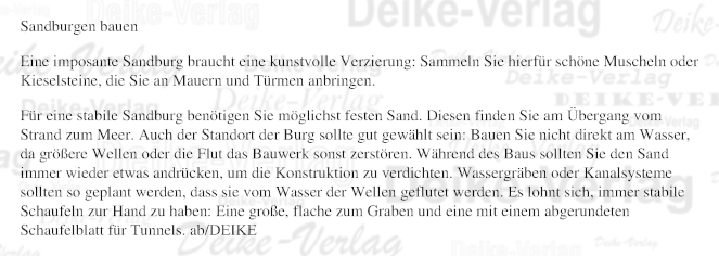 Sandburg bauen