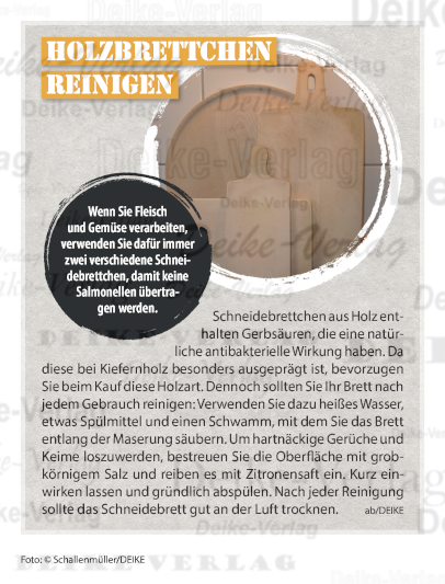 Holzbrettchen reinigen