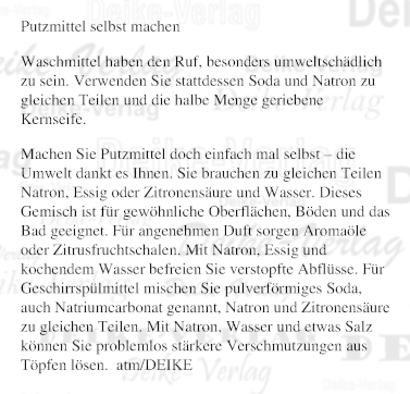 Putzmittel selbst machen