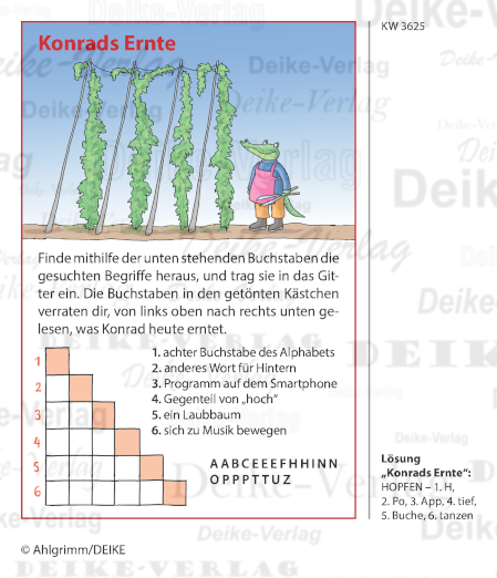 Hopfen - Konrad das Krokodil KW 3625
