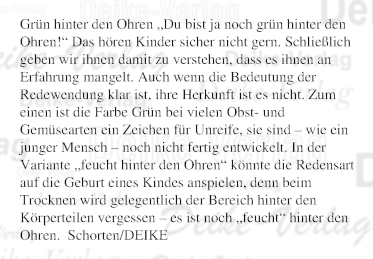 Grün hinter den Ohren