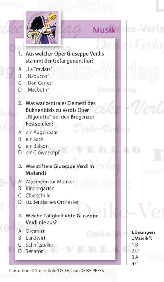 Verdi - Quizaufgaben