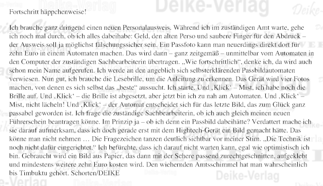 Fortschritt häppchenweise