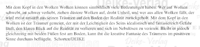Mit dem Kopf in den Wolken