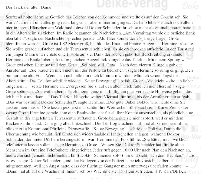 Der Trick der alten Dame