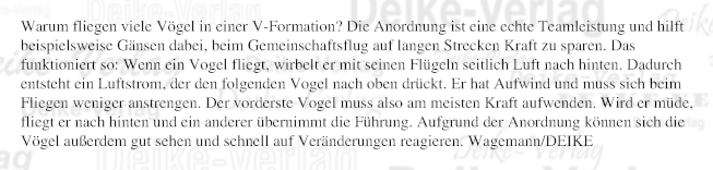 Warum fliegen viele Vögel in einer V-Formation?
