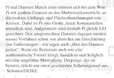 Pi mal Daumen