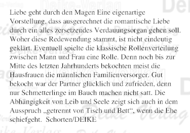 Liebe geht durch den Magen