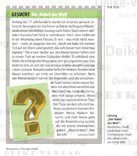 Manhattan (Texträtsel) KW 1926