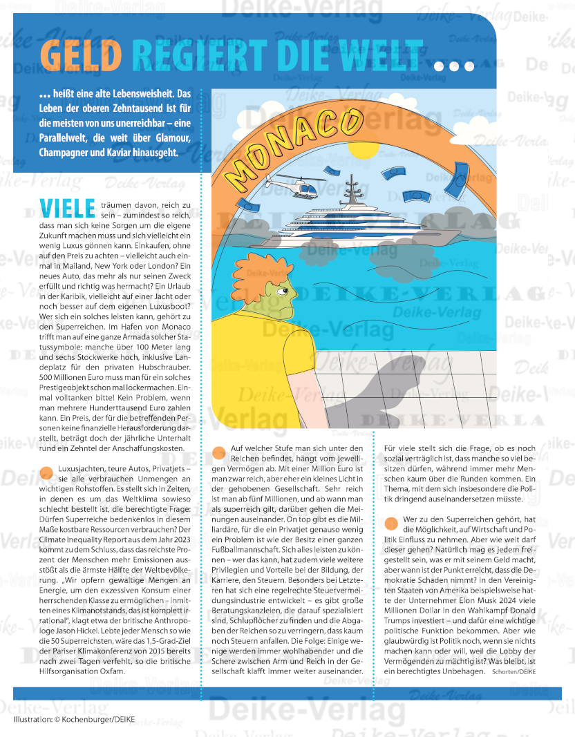 Geld regiert die Welt ...