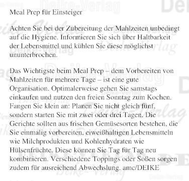 Meal Prep für Einsteiger