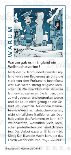 Warum gab es in England ein Weihnachtsverbot?