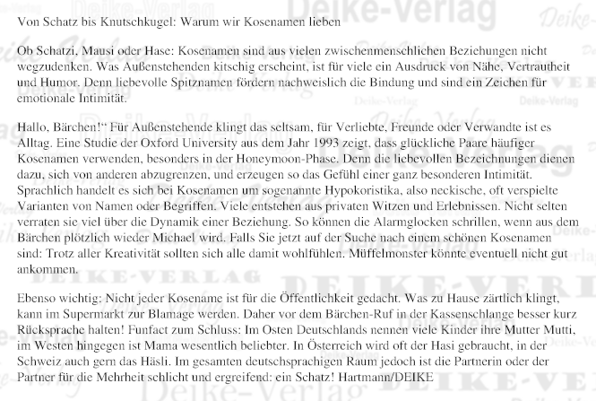 Kosenamen - Von Schatz bis Knutschkugel