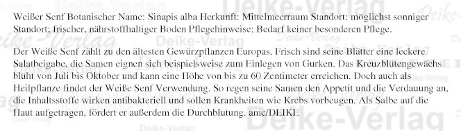 Garten und Pflanzen: Weißer Senf