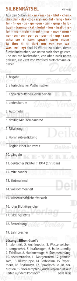 Auch Regieren ist kein Reiten auf dem Ponyhof - Silbenrätsel KW 4626