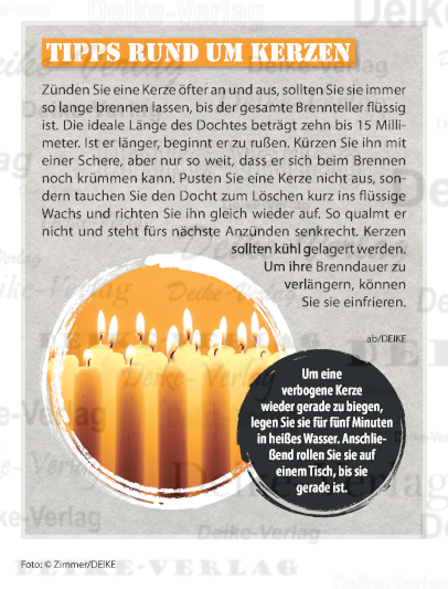 Tipps rund um Kerzen