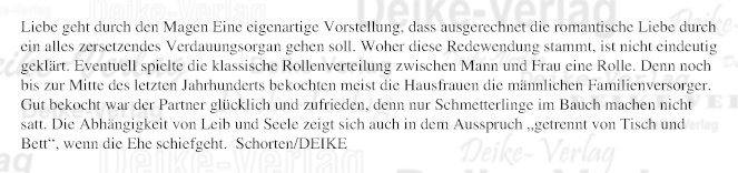 Liebe geht durch den Magen