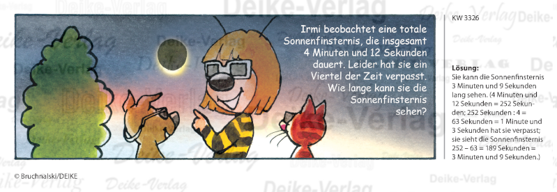 Sonnenfinsternis - Irmi die Rätselbiene KW 3326