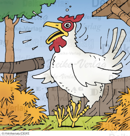 schreckhaftes Huhn