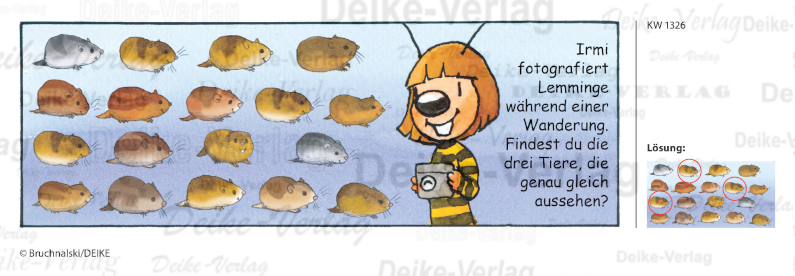 Lemminge - Irmi die Rätselbiene KW 1326