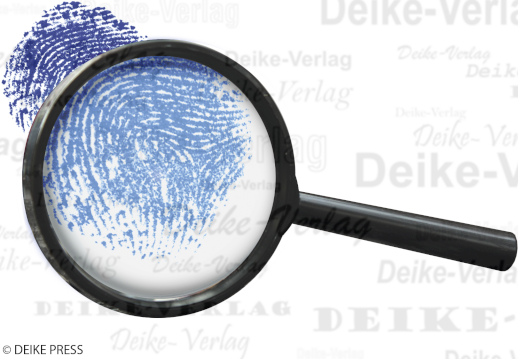 Lupe mit Fingerabdruck