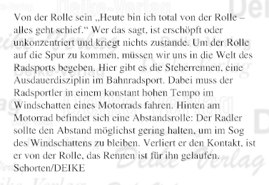 Von der Rolle sein