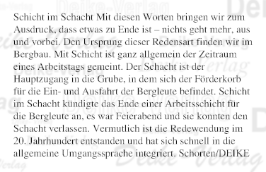 Schicht im Schacht