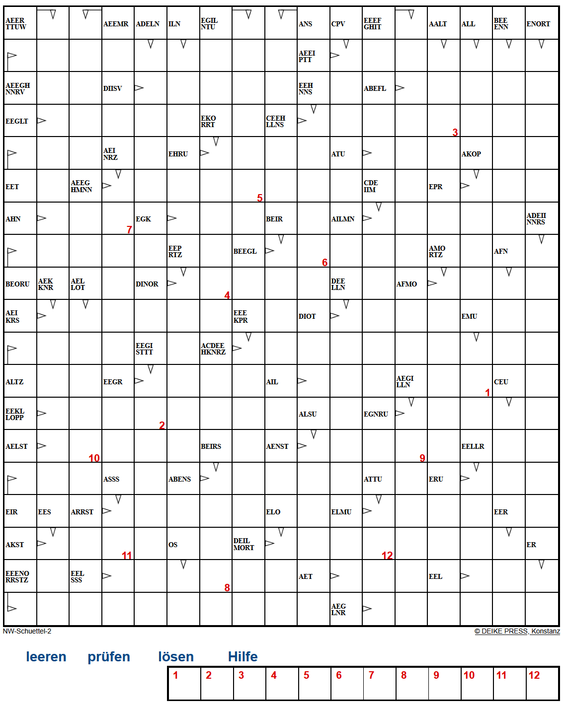 Schüttel-Schwedenrätsel