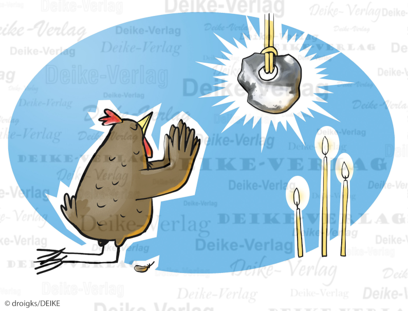 Huhn betet