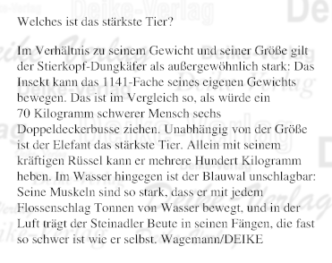 Welches ist das stärkste Tier?