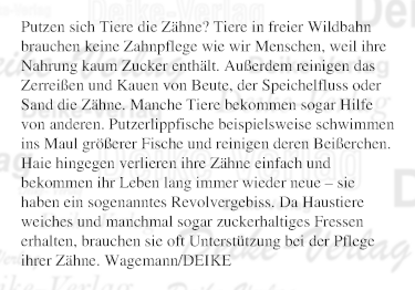 Putzen sich Tiere die Zähne?