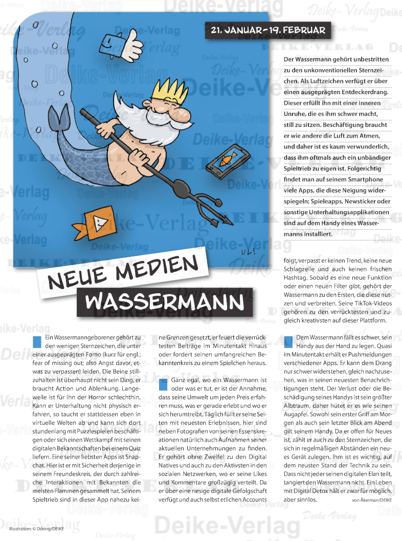 Sternzeichencharakteristiken: Wassermann (Neue Medien)