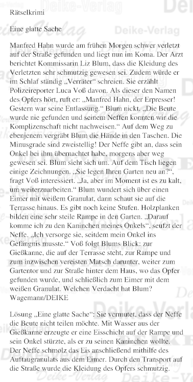 Eine glatte Sache