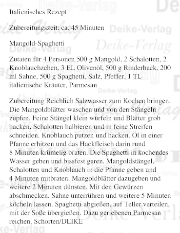 Mangold-Spaghetti