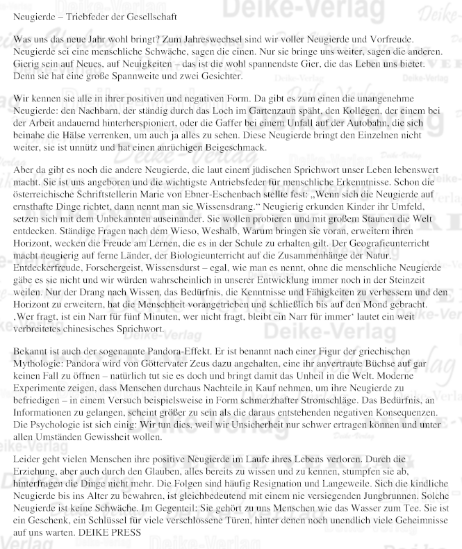Neugierde - Triebfeder der Gesellschaft