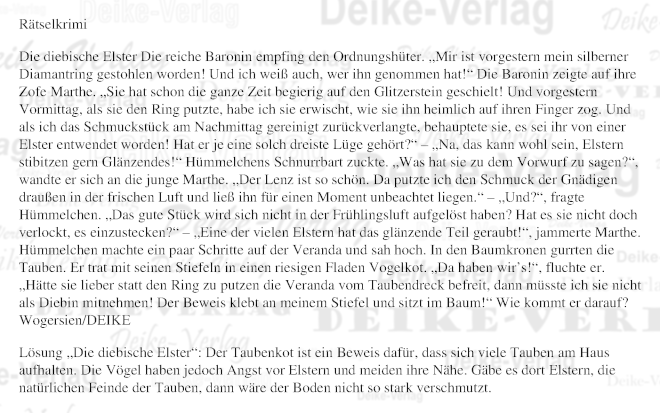 Die diebische Elster (Hümmelchen)