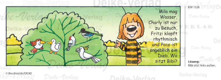 Vögel - Irmi die Rätselbiene KW 1526